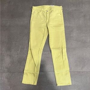 Adriano Goldschmeid Anthropologie Yellow Denim Prima Ankle Skinny Jeans 26R‎